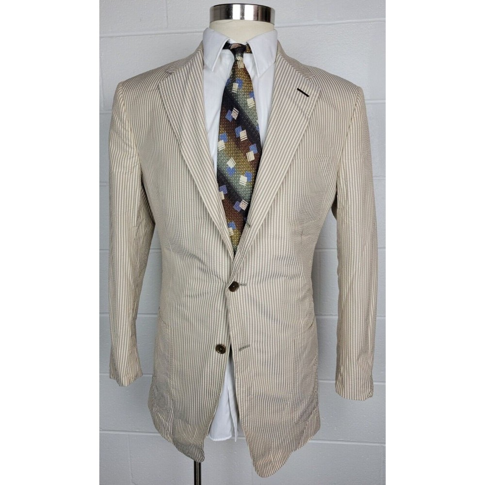 Ermenegildo Zegna Silk Seersucker Sport Coat Jacket Bespoke Joe Haden Cle Browns